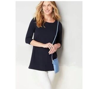 J. Jill Women's Luxe Supima 3/4" Sleeve Tunic Size SP
